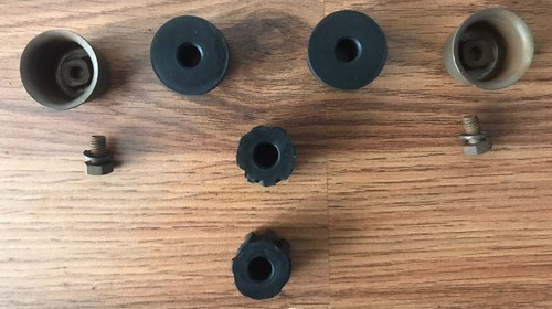 Yamaha XS850 OEM Battery BoxTray Mounting Rubber Grommets w/ Mtg. Hardware - Picture 2 of 6