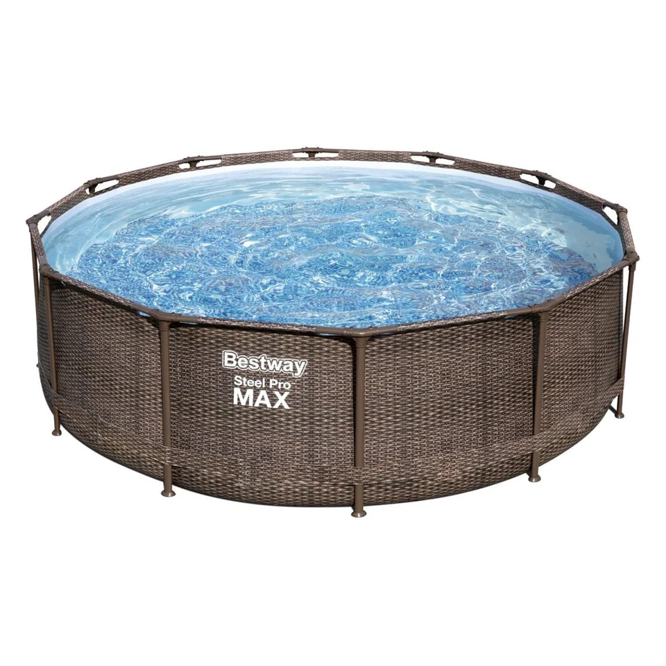 Bestway 56709 Steel Pro Max Pool Frame Pool Set Rattanoptik Framepool 366x100 cm - Bild 2 von 4