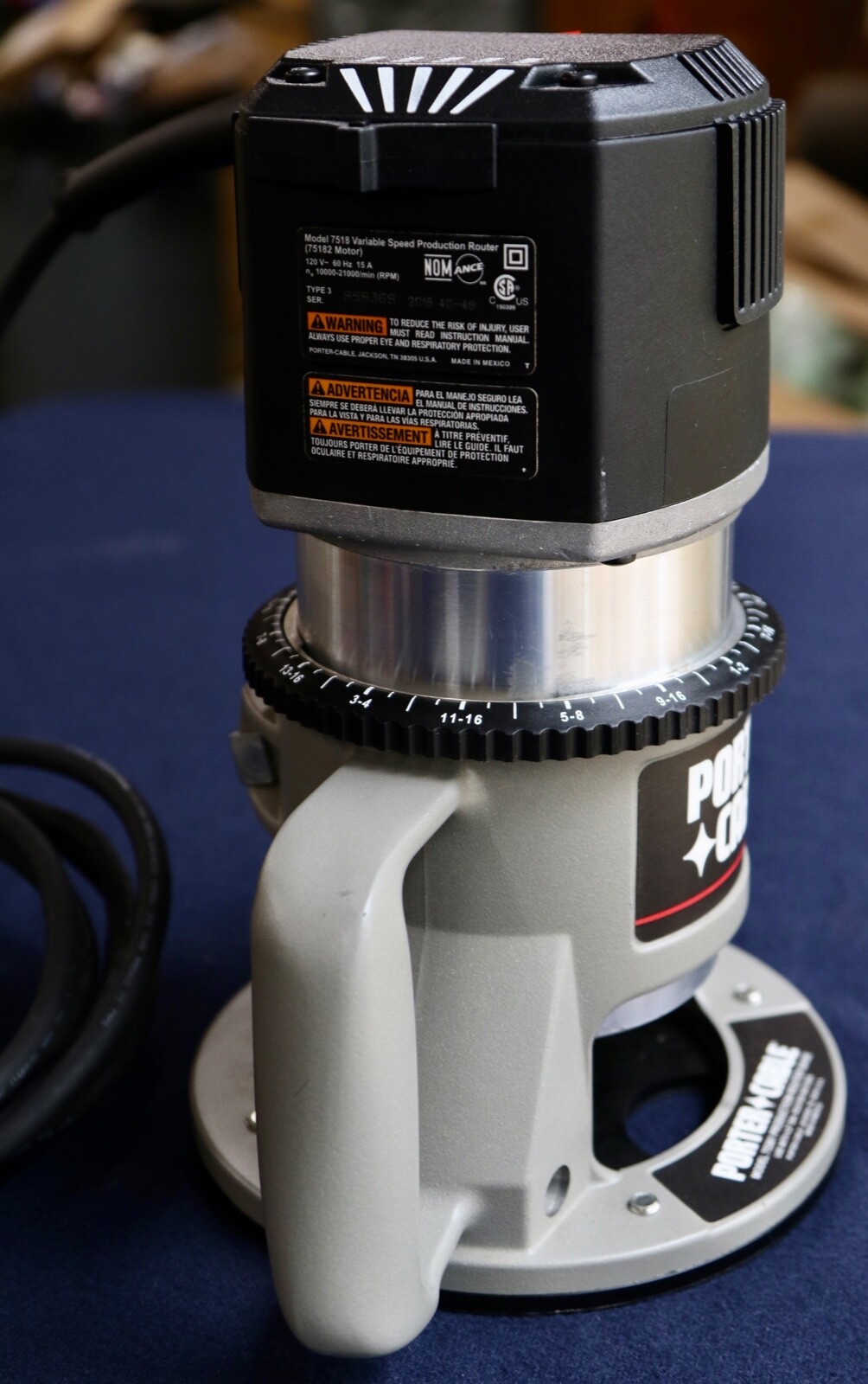 PORTER CABLE 7518 75182 31/4" VARIABLE SPEED PRODUCTION ROUTER eBay