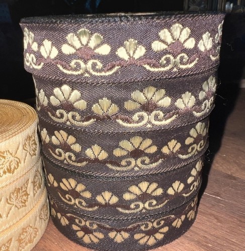 Bordüre Art Mittelalter 10 Meter lang, 18 Rollen beige-schwarz-braun - Bild 4 von 4