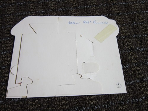 Vintage Standing Manger Christmas Card Repaired Reproduct & Co., Inc USED 3D - Picture 3 of 5