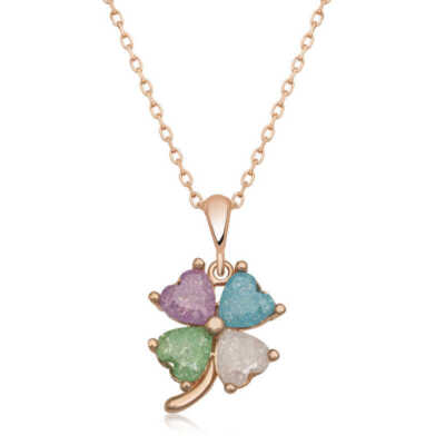 925k Elegant Rose Gold Clover Women's Necklace - Limited Edition