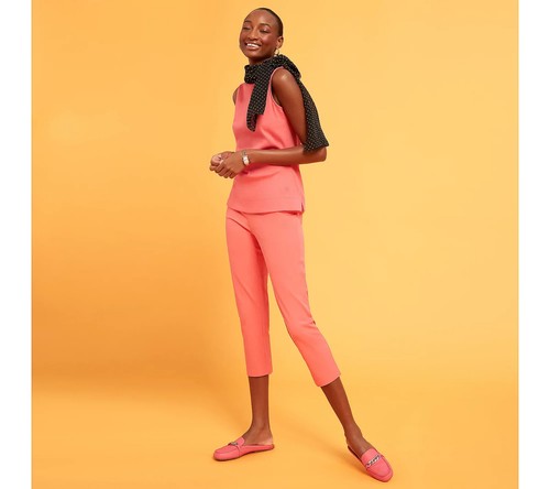 Isaac Mizrahi Live! 24/7 Stretch Crop Pants with Pockets A472131 Womens New - Picture 5 of 12
