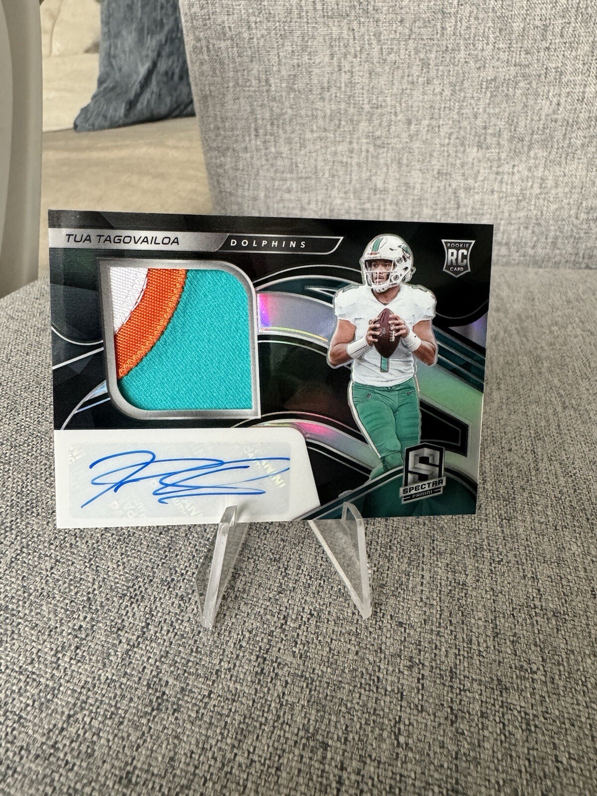 Tua Tagovailoa /99 RPA SP - 2020 Panini Spectra - Rookie Patch Autographs #202