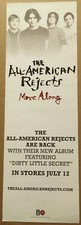 ALL AMERICAN REJECTS Rare 2005 PROMO POSTER BANNER w/ DATE for Move CD 9x27 USA