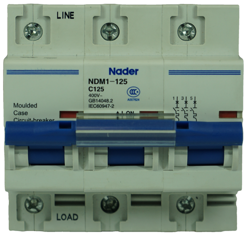 Nader Miniatur Leistungsschalter, NDM1-125C125 Serie Panel Box Busschiene Kompresse - Bild 5 von 6