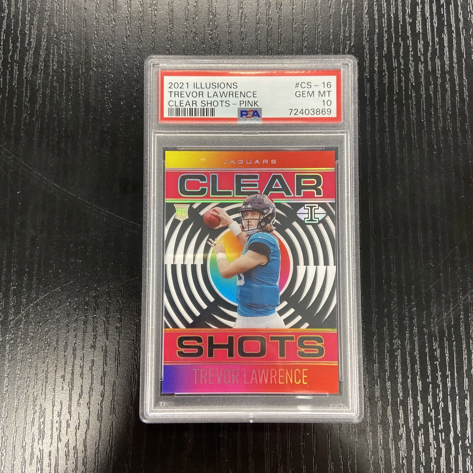 Trevor Lawrence Panini Illusions Clear Shots #CS16 Pink
