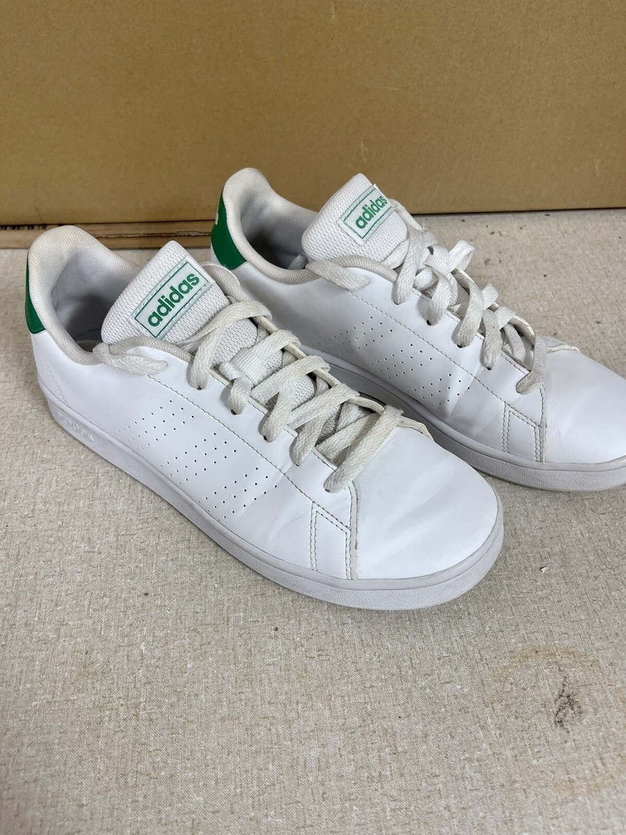Adidas Mens Advantage F36424 White Green Casual Shoes Sneakers Size 10 BH  Clean | eBay