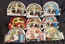 5 Pcs Bamboo Dinnerware Sets - Star Wars, Marvel, Peanuts, Mickey & Minnie Mouse
