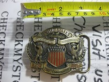 VINTAGE US CONSTITUTION 200th ANNIVERSARY BELT BUCKLE Limited edition