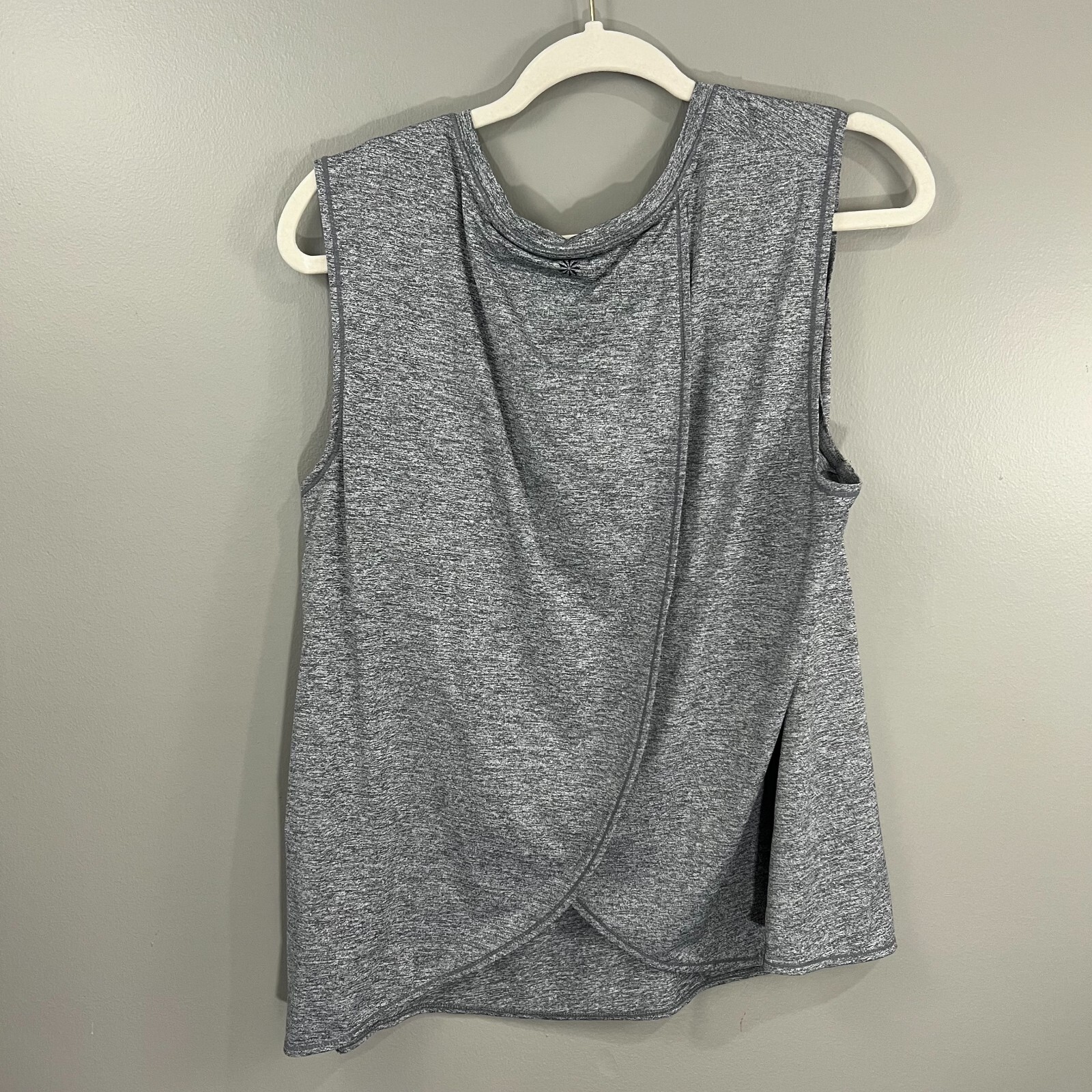 Athleta Heather Gray Split Back Sleeveless Tank T… - image 3