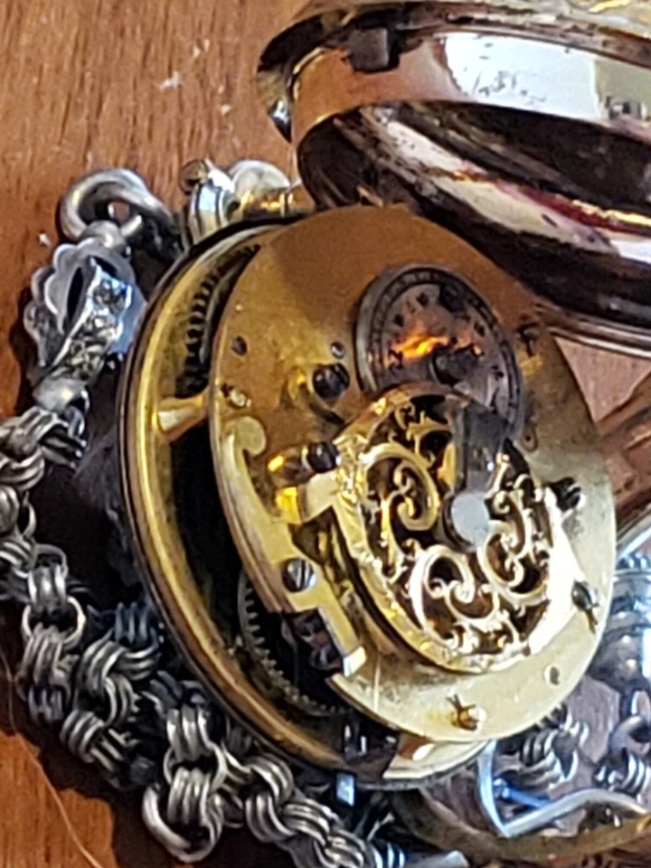 Swiss  SMALL Verge Fusee portrait enamel , serviced 1815 - Image 3 of 4