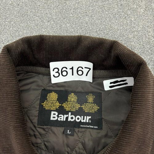 Barbour Jacket Adult Large Brown Quilted Country Field Hunting Coat Mens - Picture 6 of 9