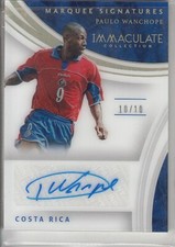 2011 PANINI Immaculate SOCCER PAULO WANCHOPE AUTO SP 10/10 LAST MADE 1of1 GOLD