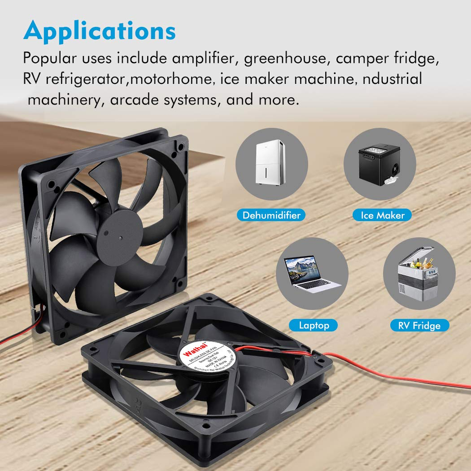 120mm X 25mm Brushless Dc Cooler Case Cooling Fan 12v 2pin 2 Pack | eBay