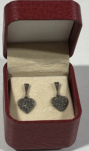 Vintage 925 Sterling Silber Markasiten Ohrringe. Pl1 - Bild 2 von 4