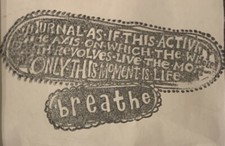 Zettiology Mixed Media Only This Moment Is Life Breathe Rubber Stamp