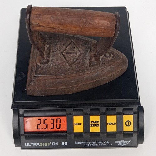 🔥 Antik / Vintage kleiner Kleiderpresse Eisen Türstopper / Briefbeschwerer rustikal - Bild 12 von 13