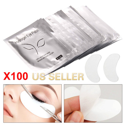 100Pairs Under Eye Gel Pad Patch Lint Free Eyelash Extension Tape Eyelashes US