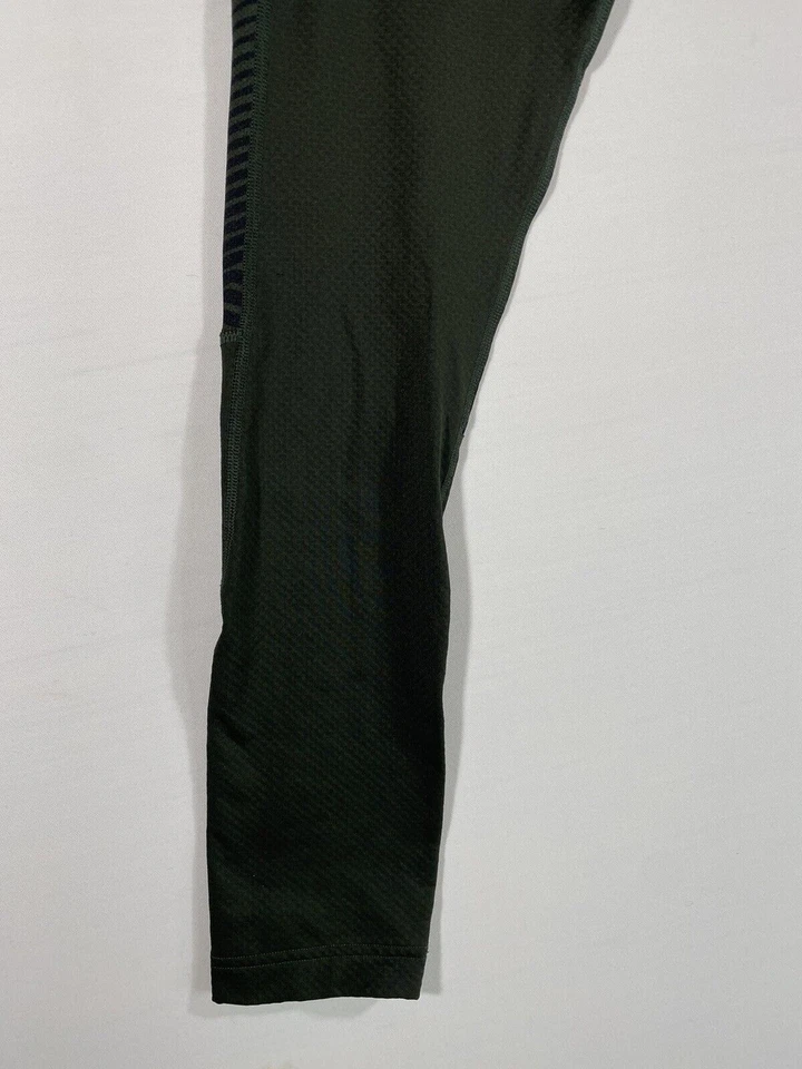 Леггинсы женские Under Armour большие одежда для занятий йогой зеленая/черная полоса - Изображение 4 из 4