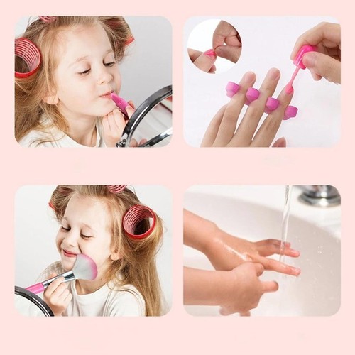 Children Makeup Cosmetics Pretend Playing Box Princess Make Up Girl Toy Play Set - Picture 6 of 24