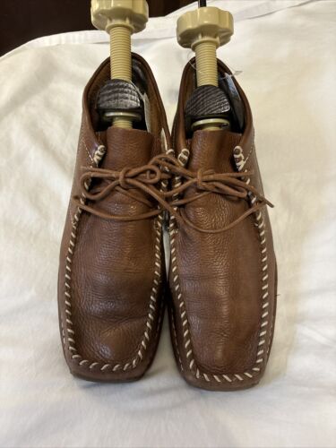 GBX Herren Leder Chukka Stiefeletten Schuhe Braun Größe 9 Medium 148572