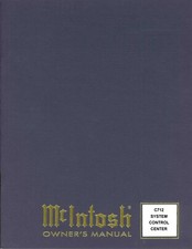Operating Instructions for McIntosh C 712