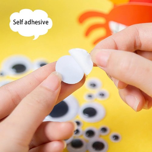100-1000pcs Googly Eyes Self-Adhesive Stick On Moving Mixed Sizes Arts Crafts UK - Picture 12 of 24