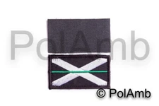 Thin Green Line Scottish Saltire Hook Fastener Patch Ambulance Paramedic SMALL