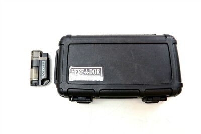 HERF-A-DOR by Humi-Care Cigar hard shell travel case 5 count + Bonus Lighter