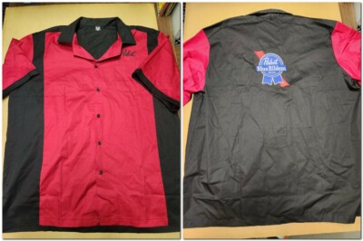 Pabst Blue Ribbon Hilton Retro Promo Bowling Shirt X-Large Brand 