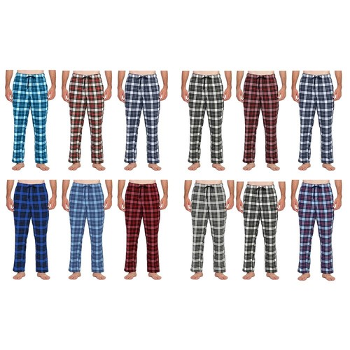 Men's Ultra-Soft Cozy Comfort Stylish Plaid Loungewear Pajama Sleepwear Pants - Picture 14 of 27