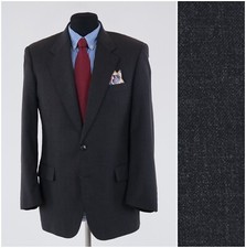 Mens Charcoal Blazer 40S UK Size CORTEFIEL Dark Grey Wool Sport Coat Jacket