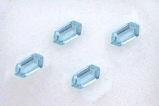 TWO 6x3 6mm x 3mm Fancy Tapered Hexagon Marquise Custom Cut Blue Topaz  EBS4405