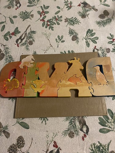 Wood DAVID Puzzle, Cute Bright Colors Fun Preowned Super Priced - Picture 2 of 3