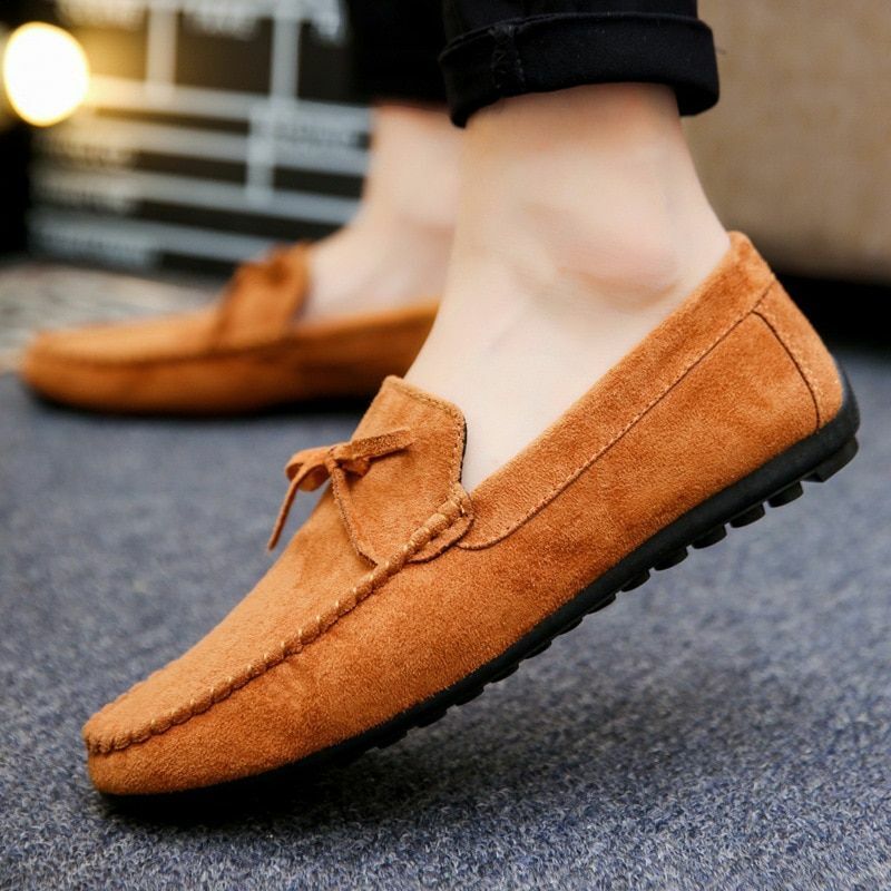 Zapatos Casuales Para Hombre Moda Mocasines Cuero Genuino Lujo Negocios | eBay