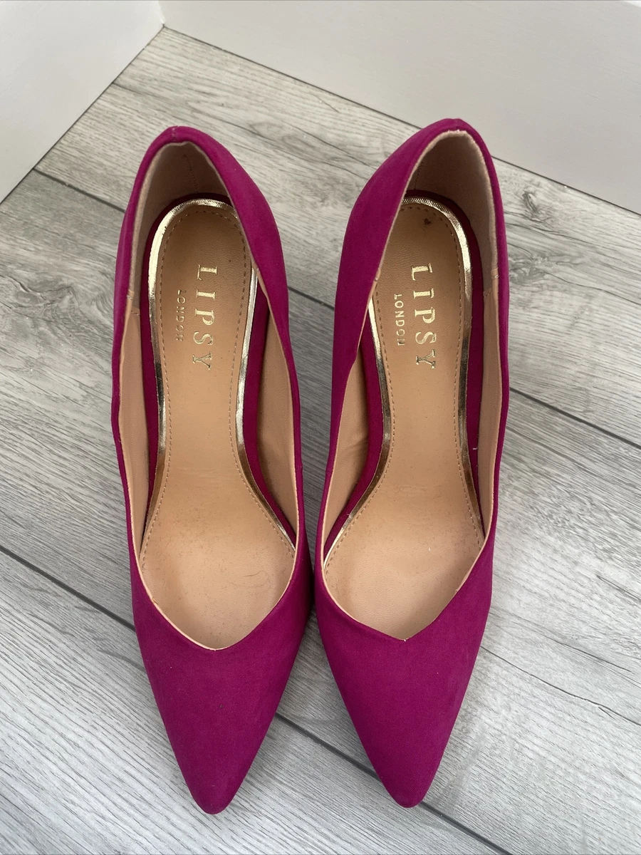 LIPSY LONDON FAUX SUEDE POINTY HEELS SIZE UK 4 EUR 37 WORN ONCE VGC