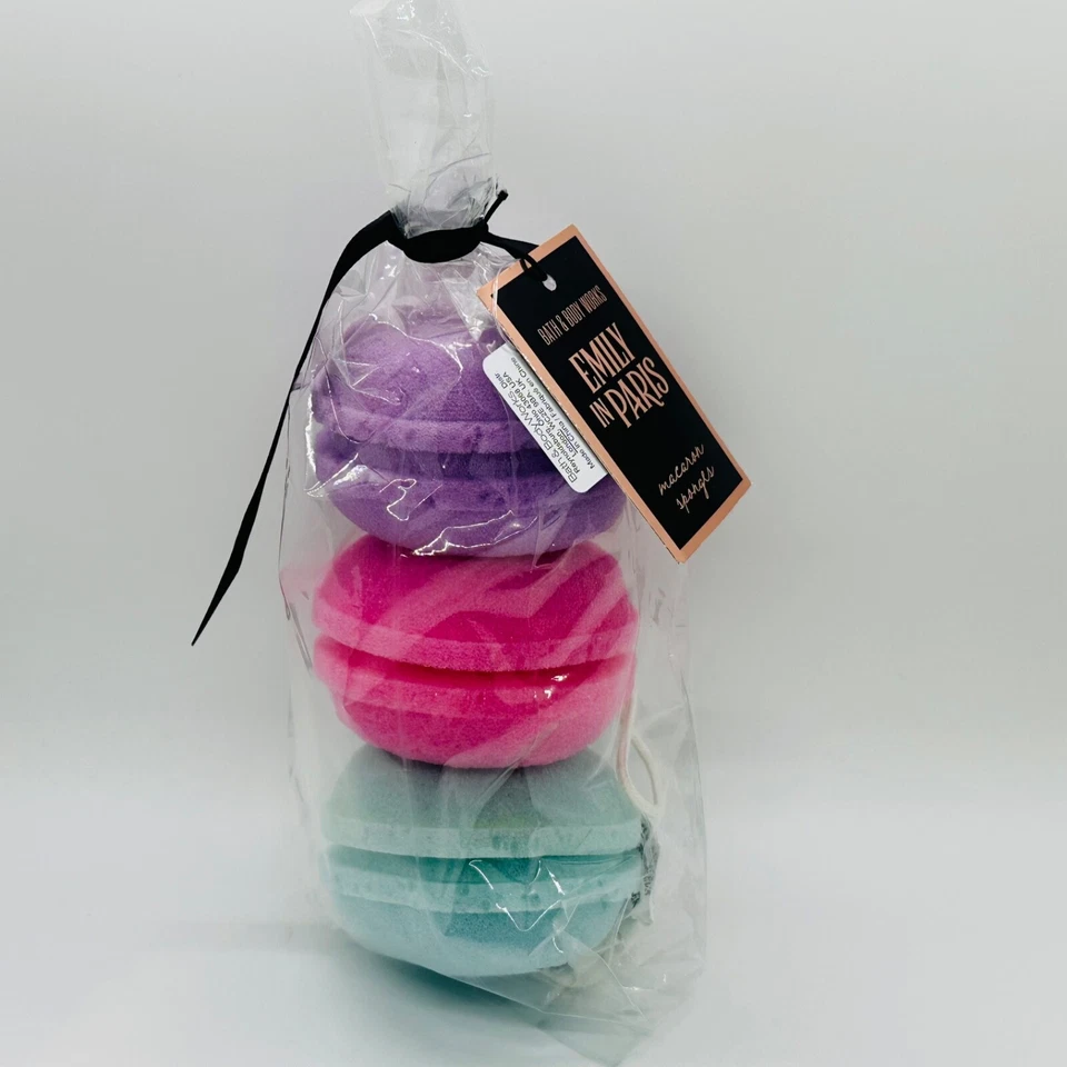 Bath & Body Works набор из 3 МАКАРОННЫХ ГУБОК Эмили в Париже ПОДАРОЧНЫЙ НАБОР - Изображение 2 из 4