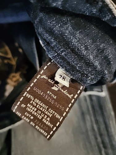 7 For All Mankind Mujer 28 Dojo Jeans Talla Flare, 28 Azul Elastizado EE. UU. 2 Botones - Imagen 6 de 10