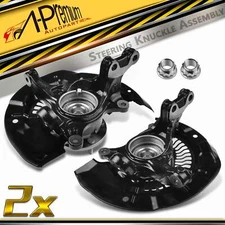 A-Premium 2x Wheel Hub Bearing Steering Knuckle Assy Front for Toyota Sienna FWD