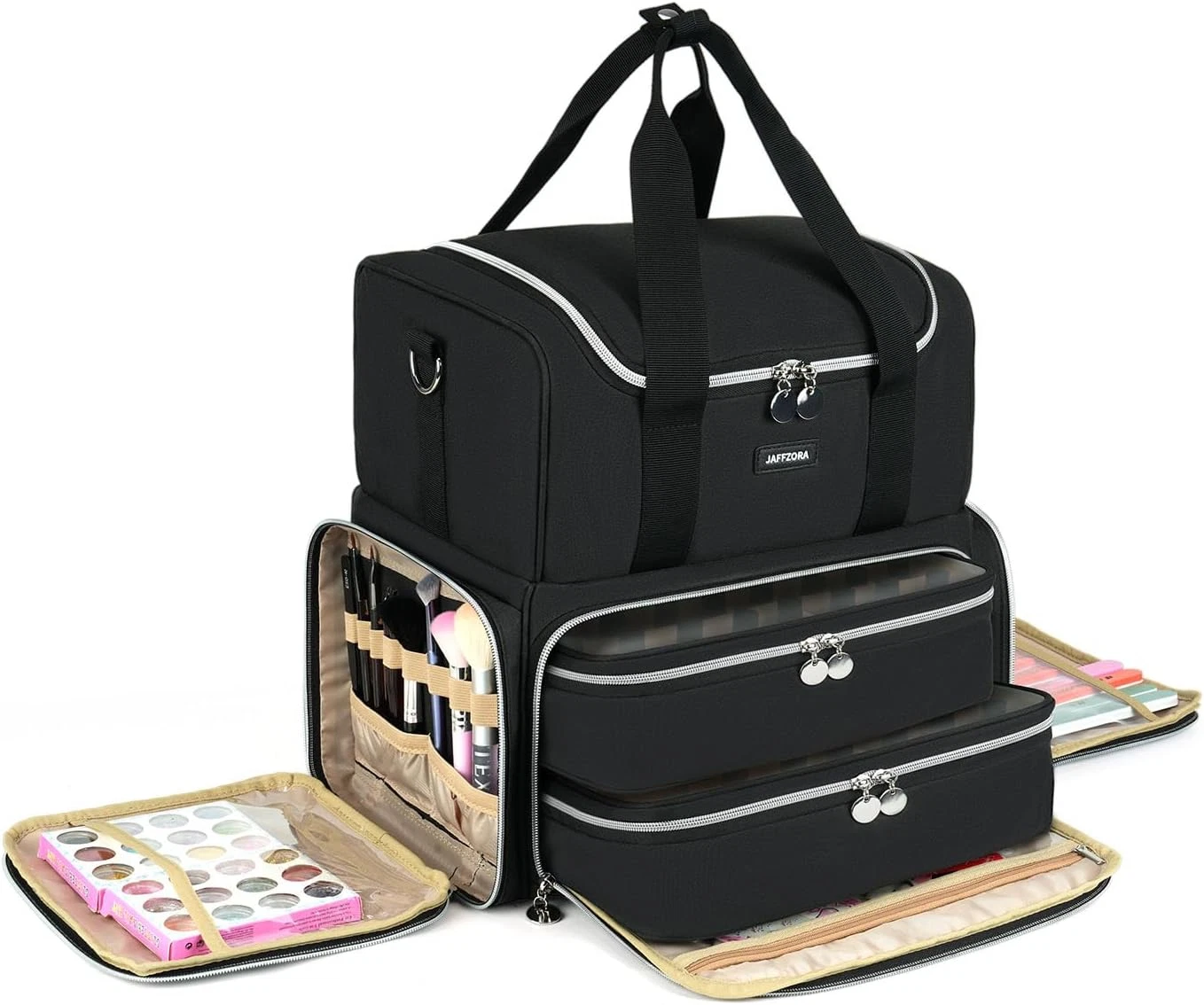 Large Double Layer Nail Polish Organizer Case for Art Supplies