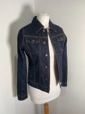 Cath Kidston Denim Jacket Uk 8 Vgc Indigo Retro Contrast Trim Rockabilly