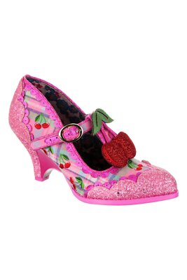 Irregular Choice Cherry Glaze T-Bar Mid Heel Schuhe