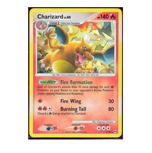 CHARIZARD LV.60 1/99 Ultra Rare Holo Foil 3D Promo Pokemon Card eBay
