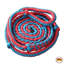 RS 1" X 8Ft Hilason Braided Poly Barrel Reins Horse Racing Flat Grip Knots