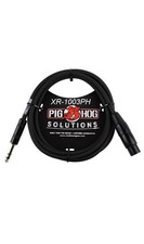 3ft 1/4" TRS Male to XLR 3-Pin Female Shielded Balanced PigHog Audio Cable