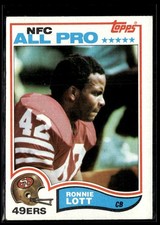 1982 Topps Ronnie Lott RC San Francisco 49ers #486