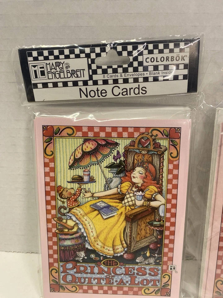 Mary Engelbreit 11 Note Cards & Envelopes Princess of Quite a Lot - Image 4 of 4