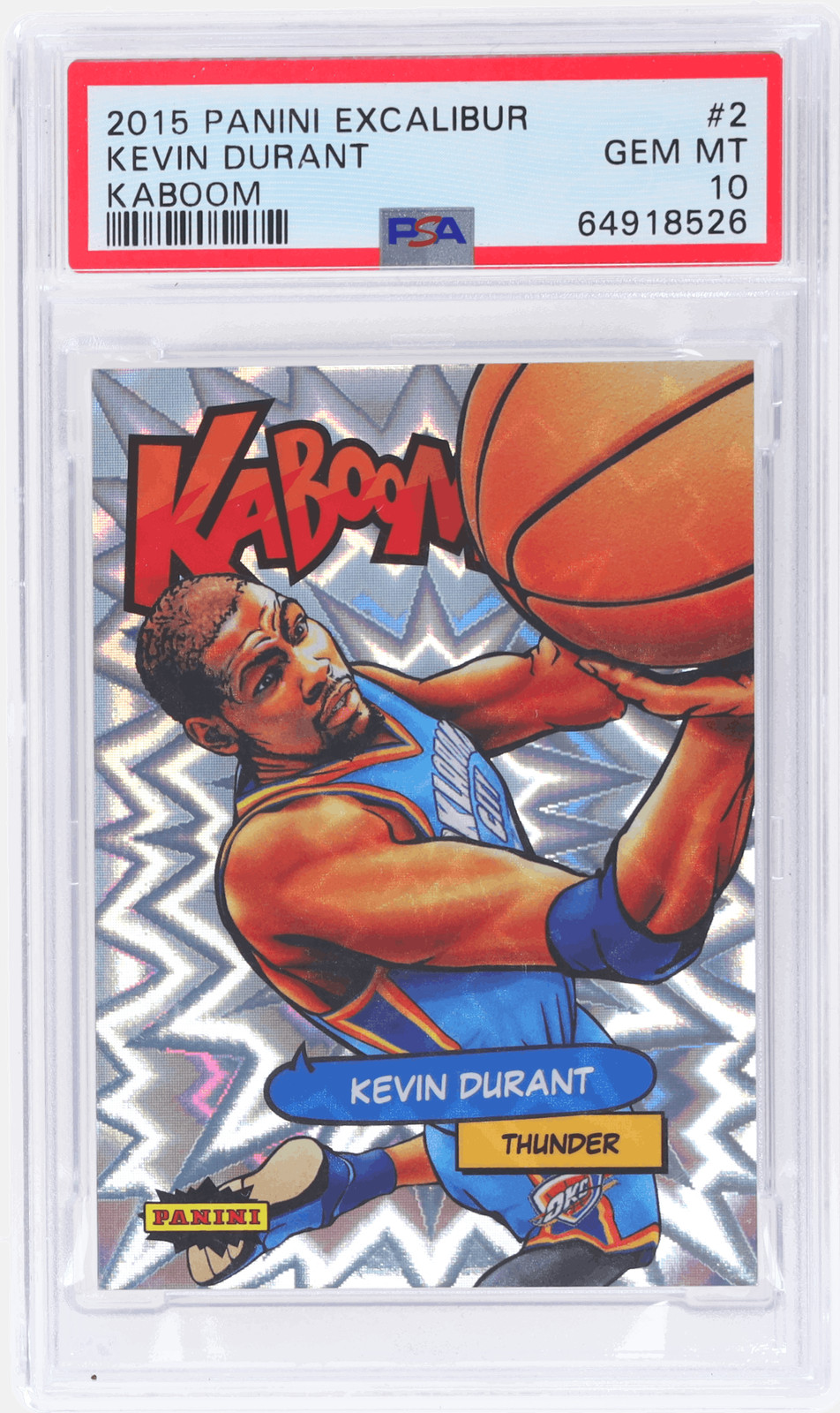 2015 Panini Excalibur Kevin Durant Kaboom! #2 PSA 10