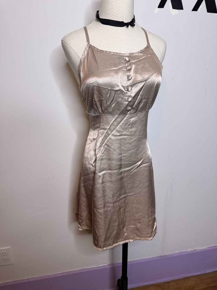90s satin mini dress Vintage Little Black Dress  Satin Mini Dress with Thin Straps, Classic 90s  Cocktail Style, Size 36